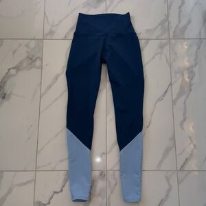 Five Dancewear Blue & White Ribbed Bottom Dance Leggings Women’s XS